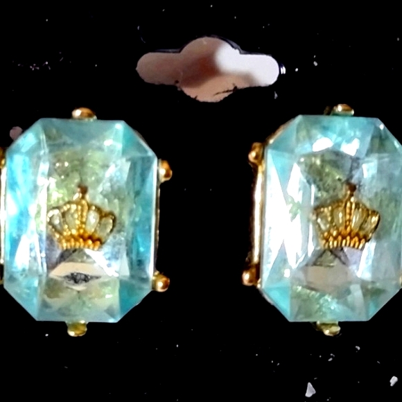 Juicy Couture Jewelry - JUICY Huge Emerald Shaped Earrings